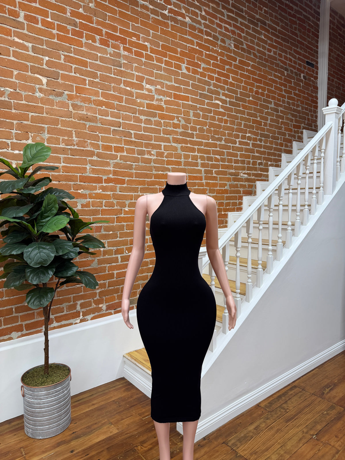 Snatched 360 Midi Dress(Black)
