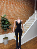 Curve Control Halter Jumpsuit(Black)