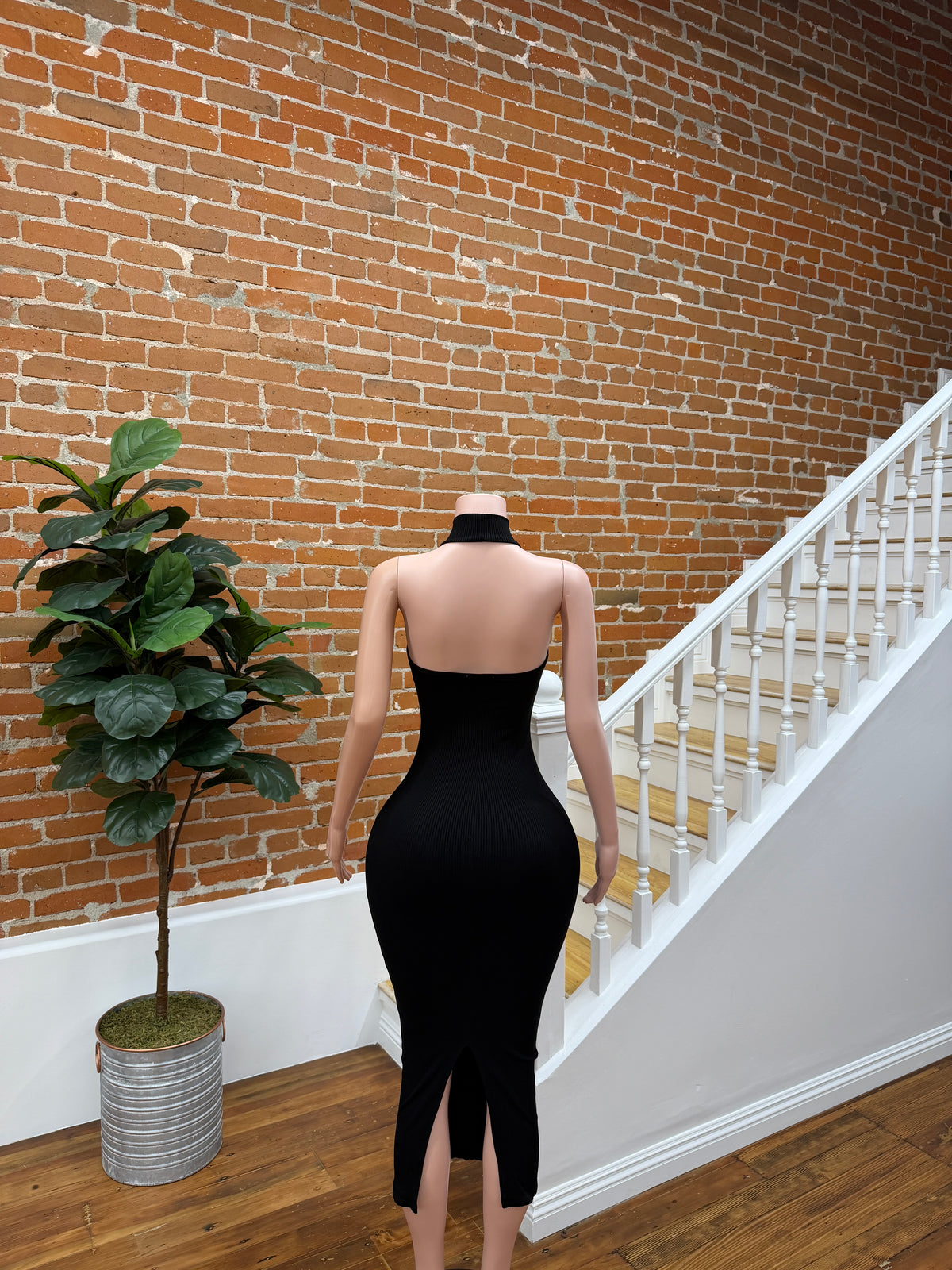 Snatched 360 Midi Dress(Black)