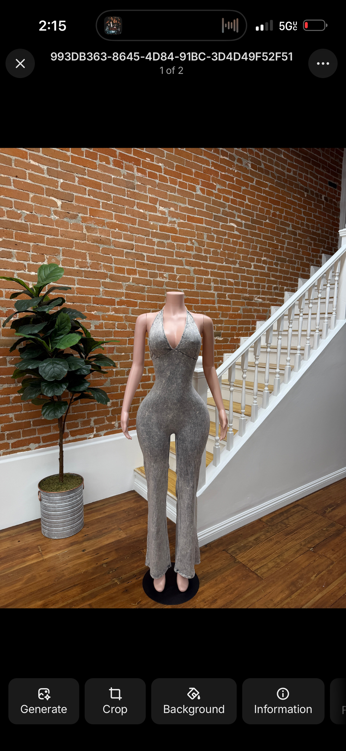 Curve Control Halter Jumpsuit(Grey)