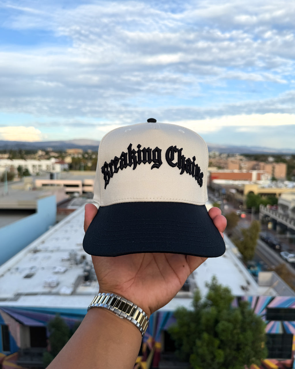 Breaking Chains Hat (Beige & Black)