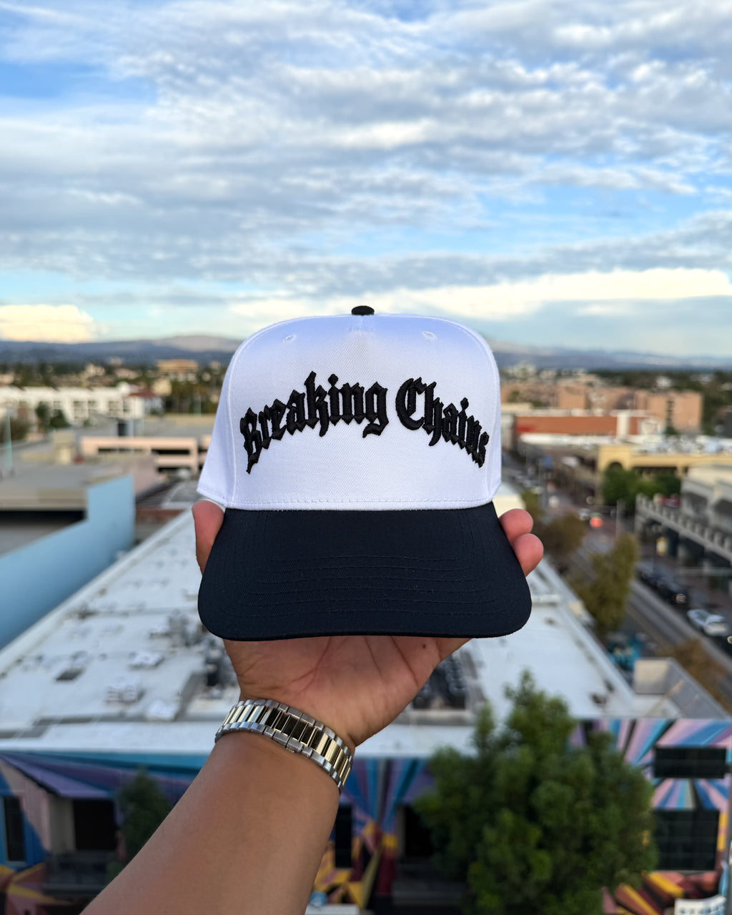 Breaking Chains Hat (White & Black)