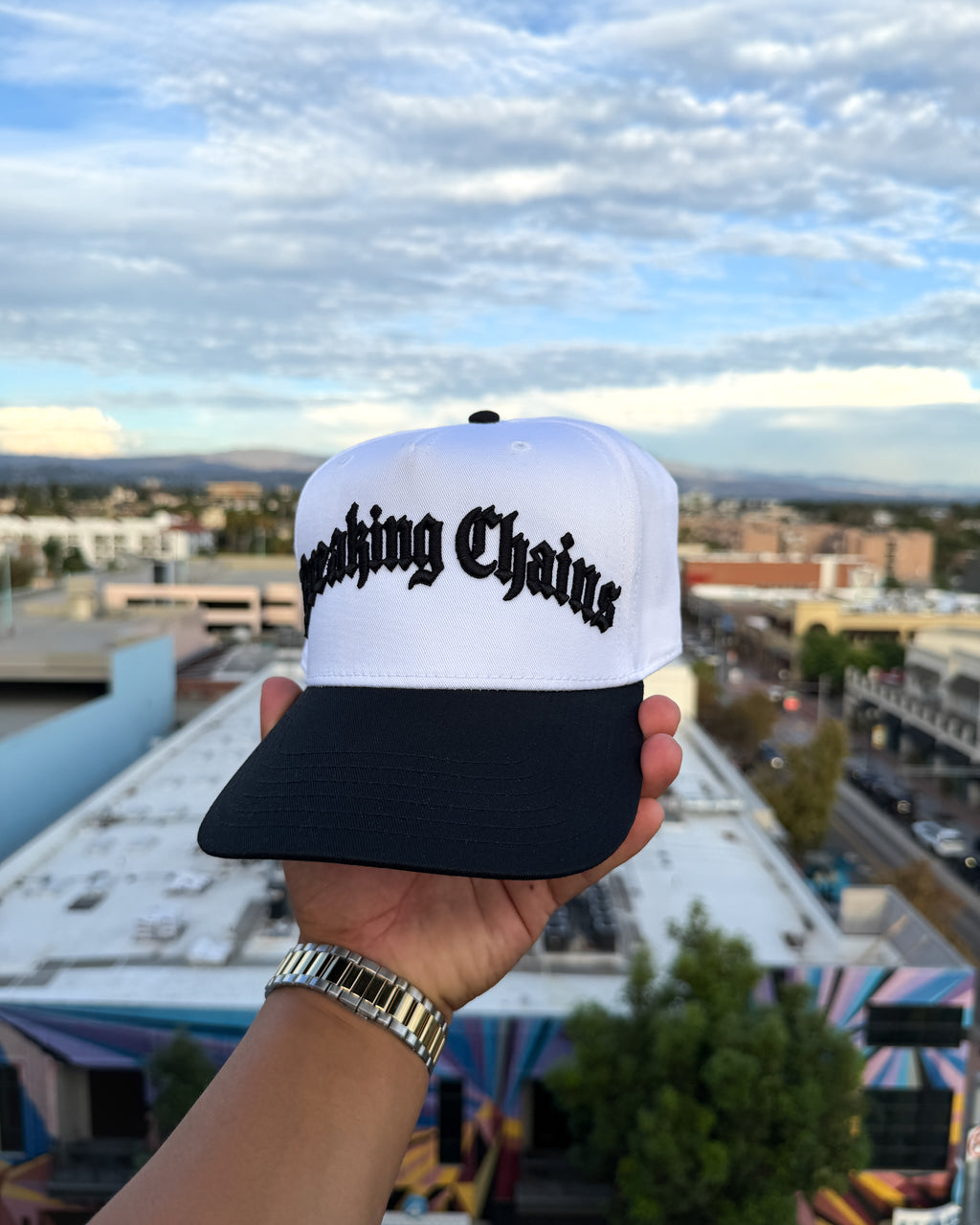 Breaking Chains Hat (White & Black)