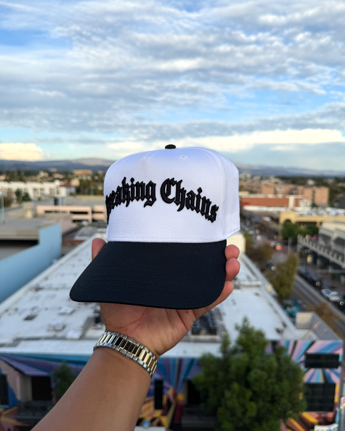 Breaking Chains Hat (White & Black)